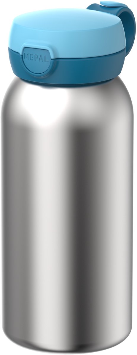 Mepal Edelstahl-Trinkflasche mit Klappdeckel Campus – 600 ml – Trinkflasche Edelstahl – auslaufsicher – hygienischer Deckel – cooles Blau
