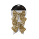 Decoris Schleife gold 2er Set 12x13cm