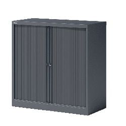 Rolltürenschrank Bisley niedrig anthrazit