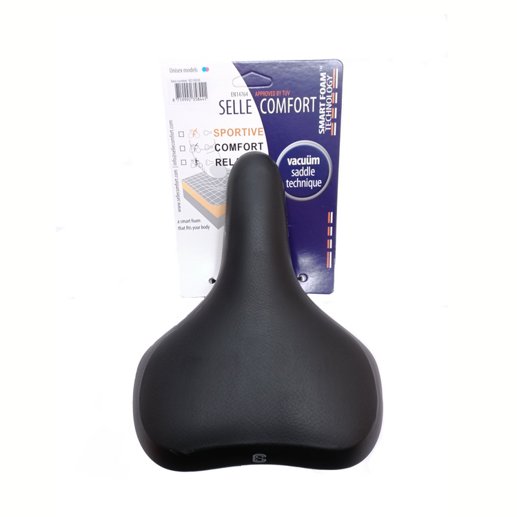 Sellle Comfort Comfort Sattel rein mit Schaumstofftechnologie. schwarz, ohne Schlinge