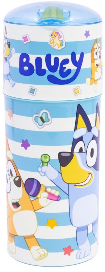 Bluey Trinkbecher Let's Dance – 350 ml – Flip-Top-Auslauf mit Deckel – BPA-freie Mehrwegflasche – kindgerechtes Design