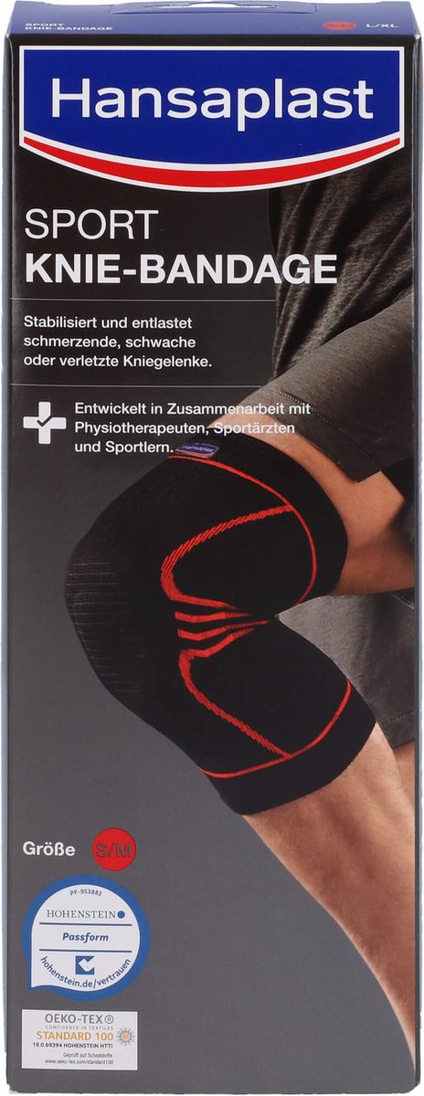 Elastoplast Performance Sports Kniebandage – Kniebandage – Kniebandage – Kniebandage – Einheitsgröße – Schwarz – 1 Stück