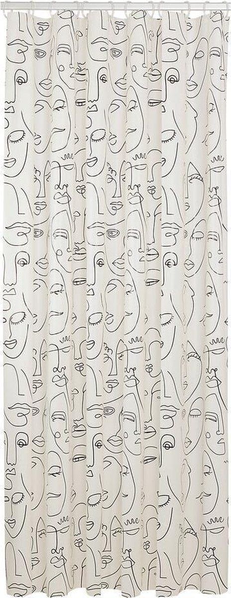 Sealskin mind – Duschvorhang 180 x 200 cm – Peva – Schwarz und Weiß