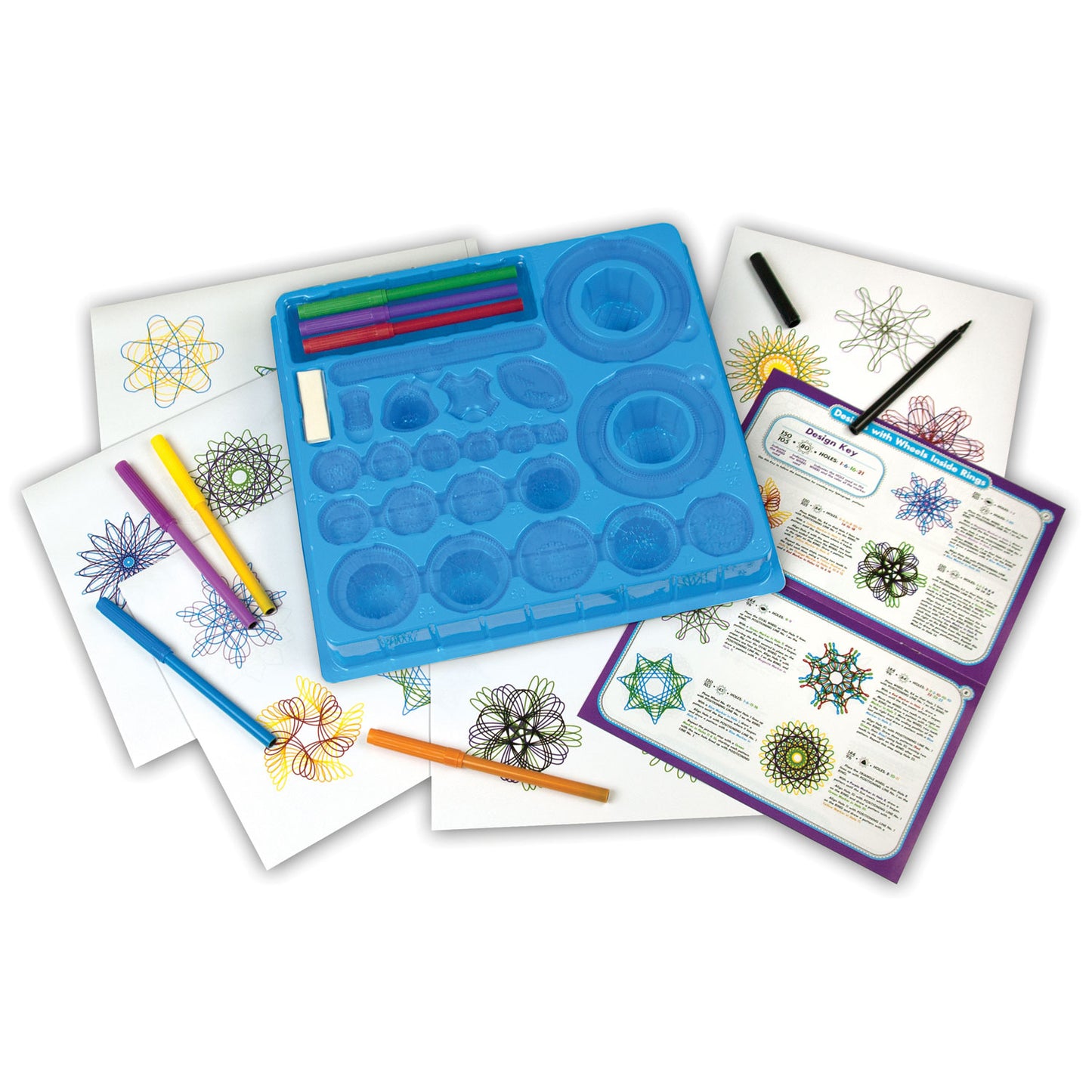 Spirographie -Spielset mit Markierungen