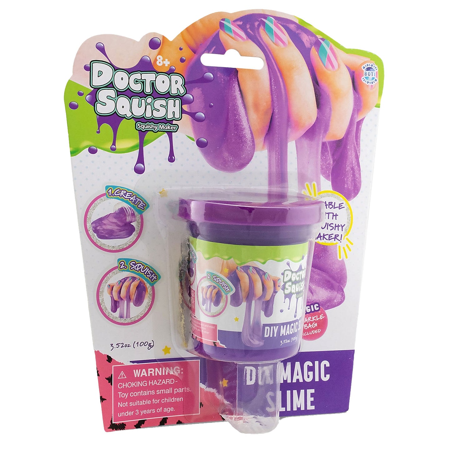 Boti Doctor Squish Slime Purple, 100 Gramm