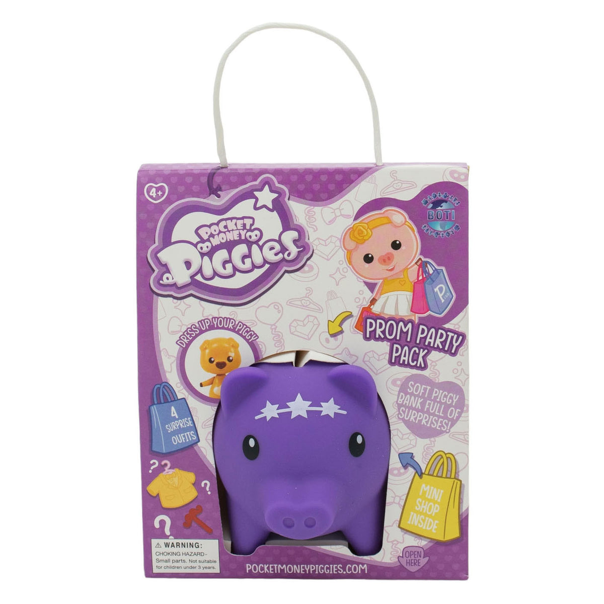 Boti Pockey Geld Schweinchen Actionfigur mit Sparschwein Abschlussball Party Pack