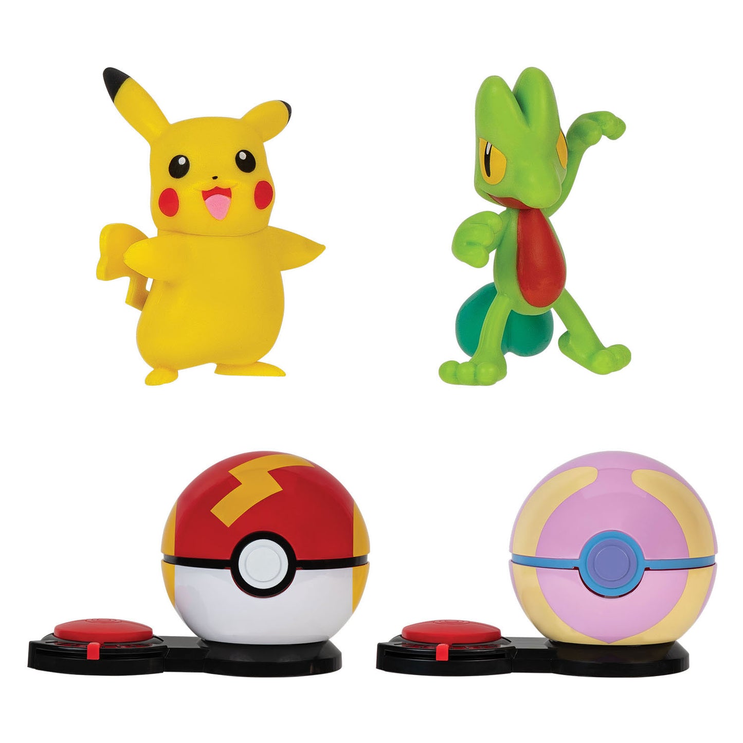 Boti Überraschung Angriffsspiel Spiel Set Pikachu Schneller Ball gegen Treecko heilen Ball