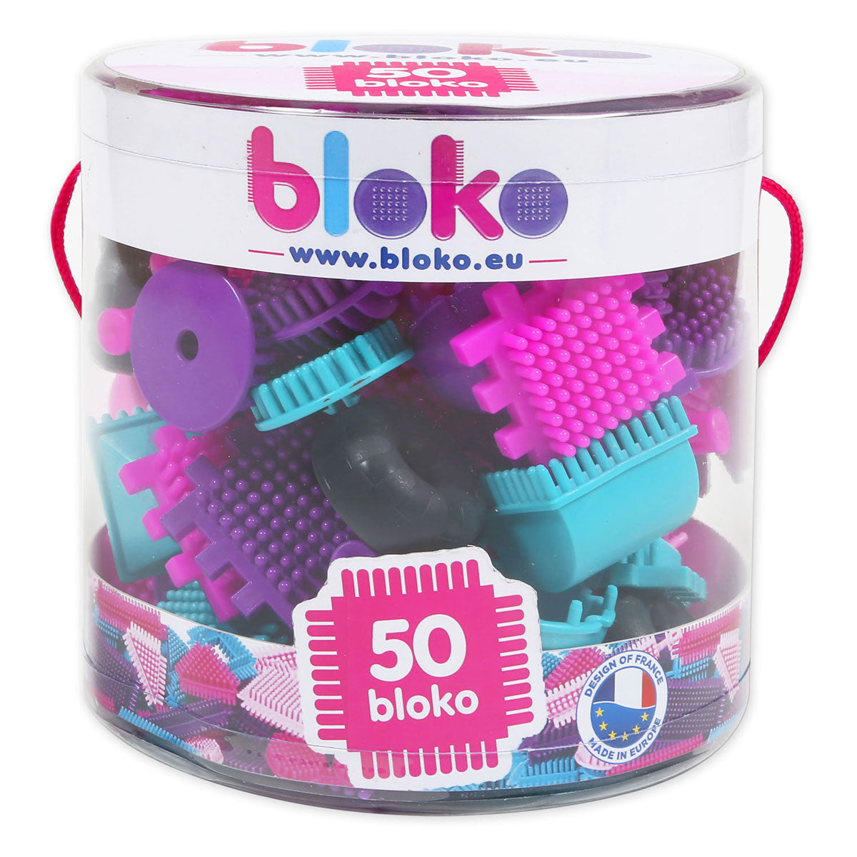 Boti Bloko Nopper Bausteine ​​rosa, 50dlg.