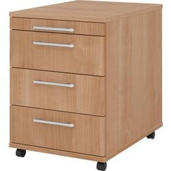 Bach mobiles Schubladenelement 3 Schubladen 42,8 x 56 x 59 cm Walnuss