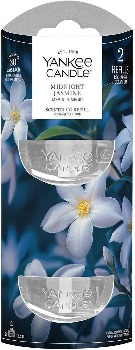 Yankee Candle - Mitternachtsjasmin - elektrischer Diffusor-Nachfüller - 2 Stück