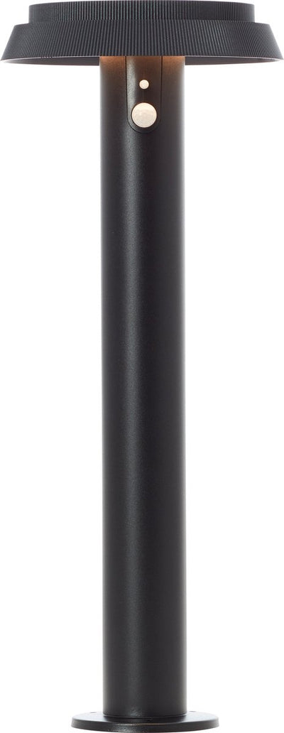Brilliant Alvero – Außensockelleuchte – Höhe 50 cm – LED 4 W – Solar – 500 lm – 3000 K – IP44 – Sensor – Schwarz