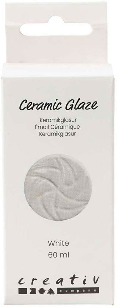 Creativ Company Keramikglasur, 984-1101 °C, deckend, weiß, 60 ml 1 Flasche