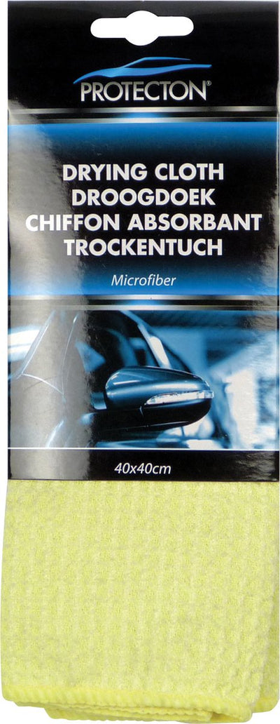 Protecton Mikrofaser-Trockentuch – zum Trocknen – maximales Trocknungsergebnis – Mikrofaser-Waffelstruktur – nimmt bis zu dreimal mehr Wasser auf – sicher für alle Oberflächen – 40 x 40 cm
