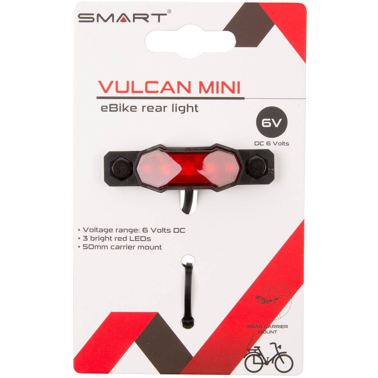 Intelligentes Rücklicht für den Mini-E-Fahrradträger von Vulcan