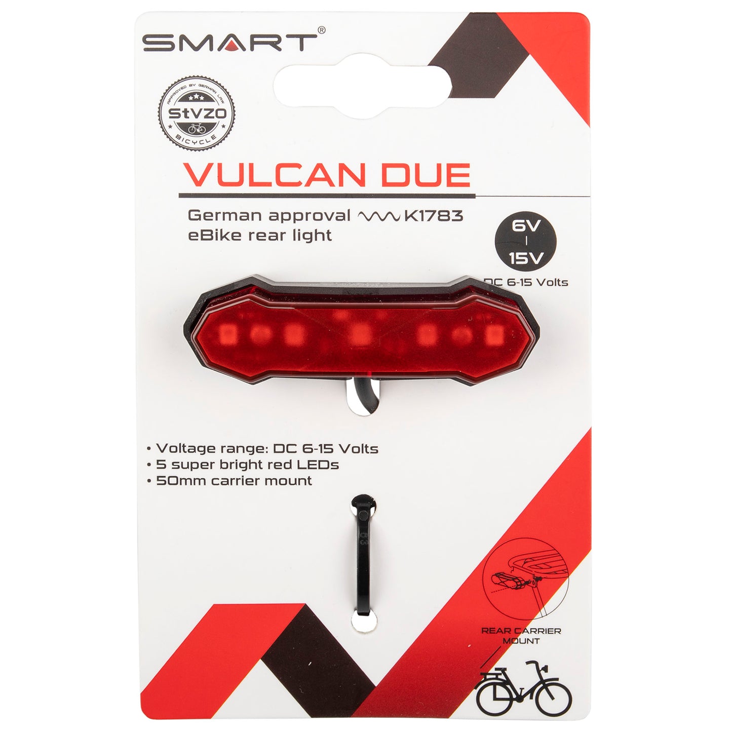 Smart vulcan due E-Fahrradträger-Rücklicht
