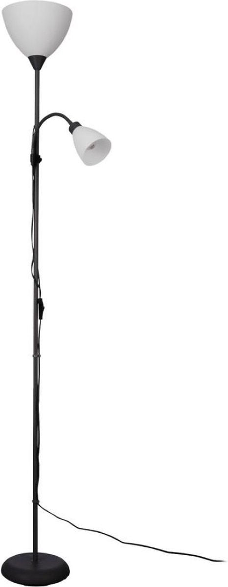Eglo montanini-e Stehleuchte – Leselampe – E27 – E14 – 176 cm – Schwarz und Weiß