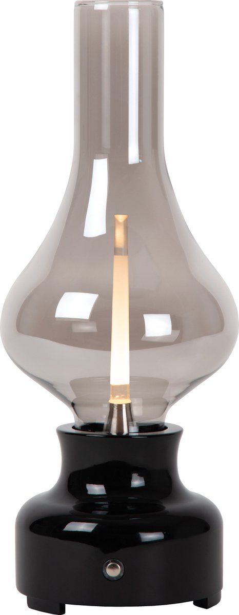 Lucide Jason – wiederaufladbare Tischleuchte – wiederaufladbarer Akku – LED 3 Stufendimmung – 1 x 2 W, 3000 K – Schwarz