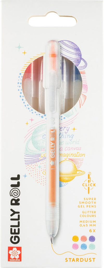 Sakura • Gelly Roll einziehbares Sternenstaub-Set 6-tlg