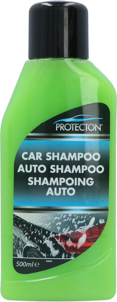 Protecton Autoshampoo – reinigt gründlich, schnell und sicher – entfernt Schmutz, Fettablagerungen – für alle Lackarten – stellt den Glanz wieder her – 500 ml
