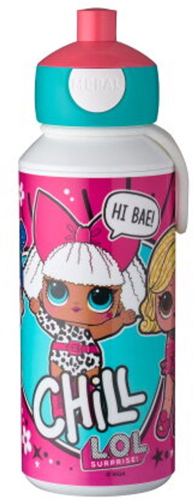 Mepal Pop-up-Trinkflasche Campus – 400 ml – gut schließend – Trinkbecher für Kinder – l.o.l. Überraschung