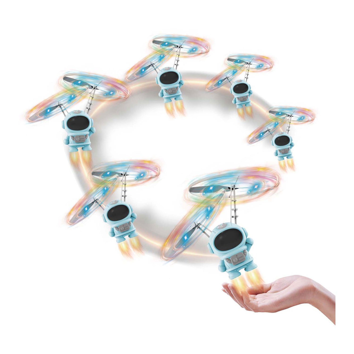 Spectron fliegender Astronaut - blau