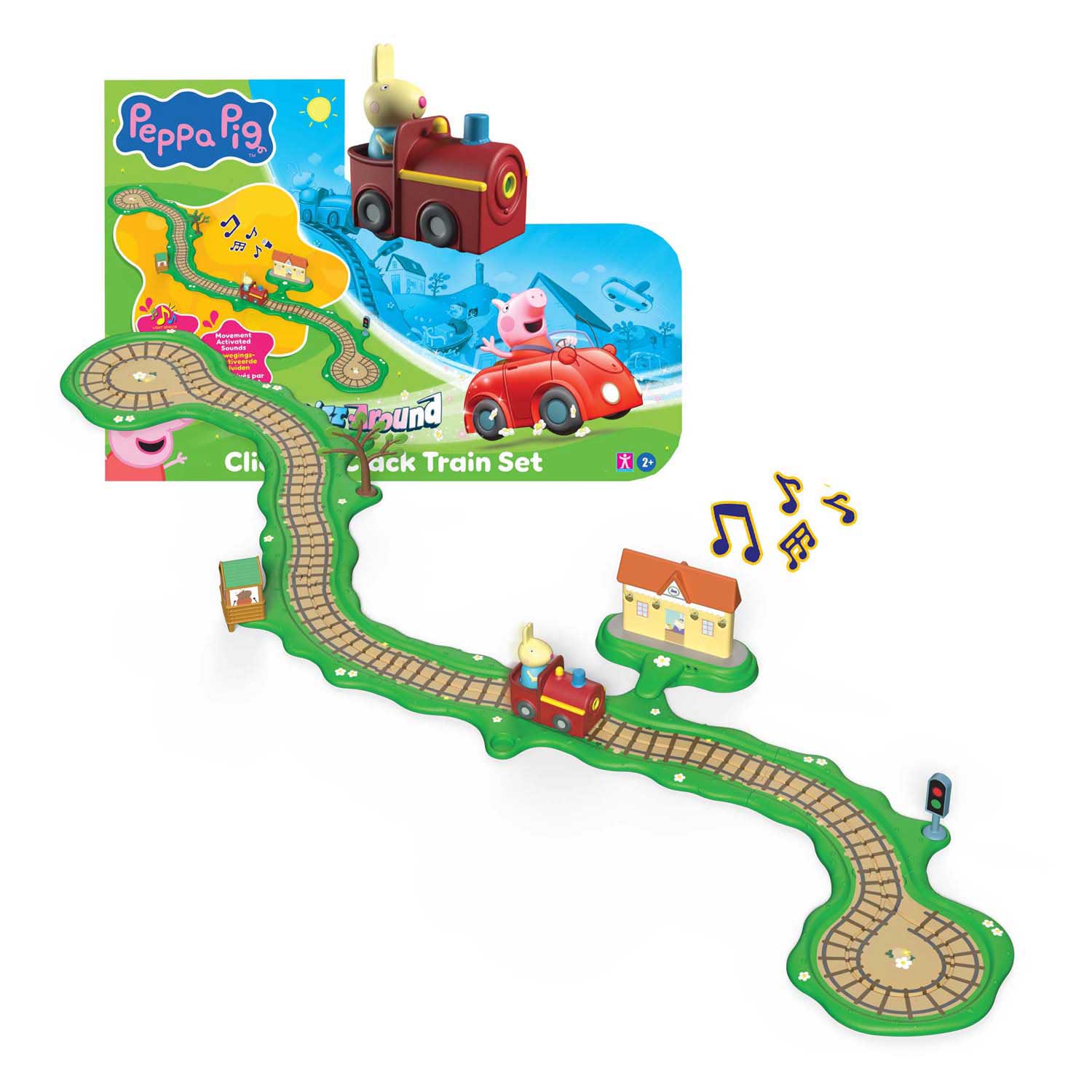 Peppa flitzt durch die klickende, klackende Eisenbahn