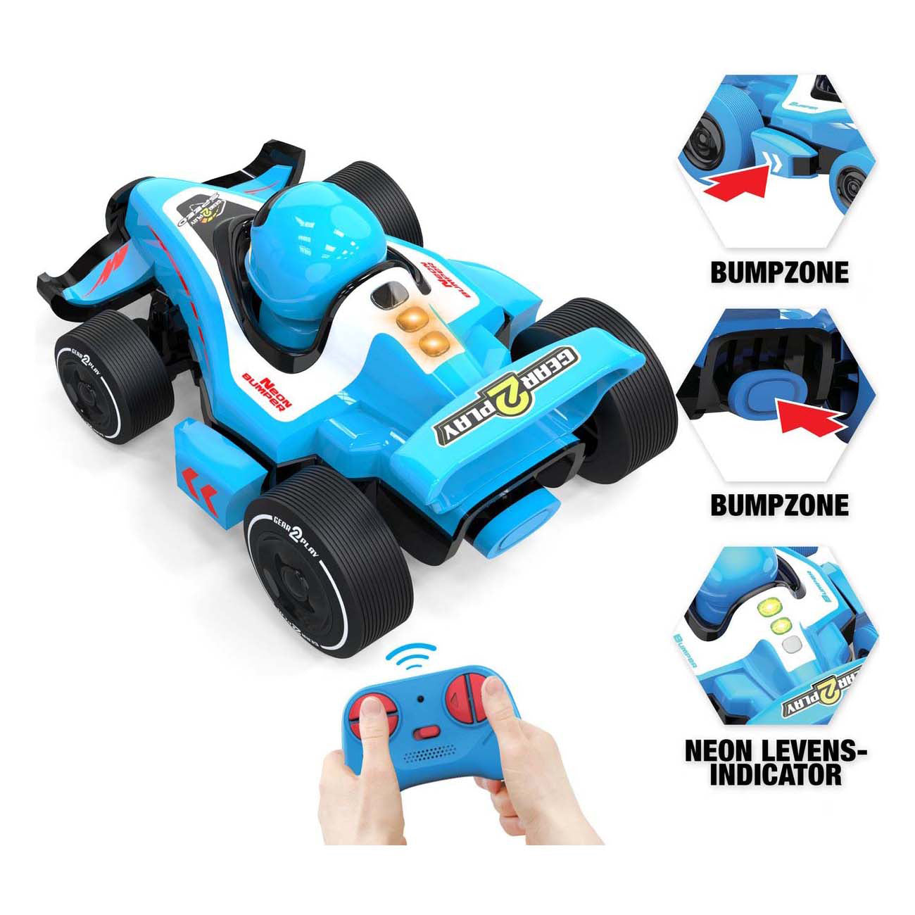 Gear2play RC Formel 1 Neon-Autoscooter 2 in 1