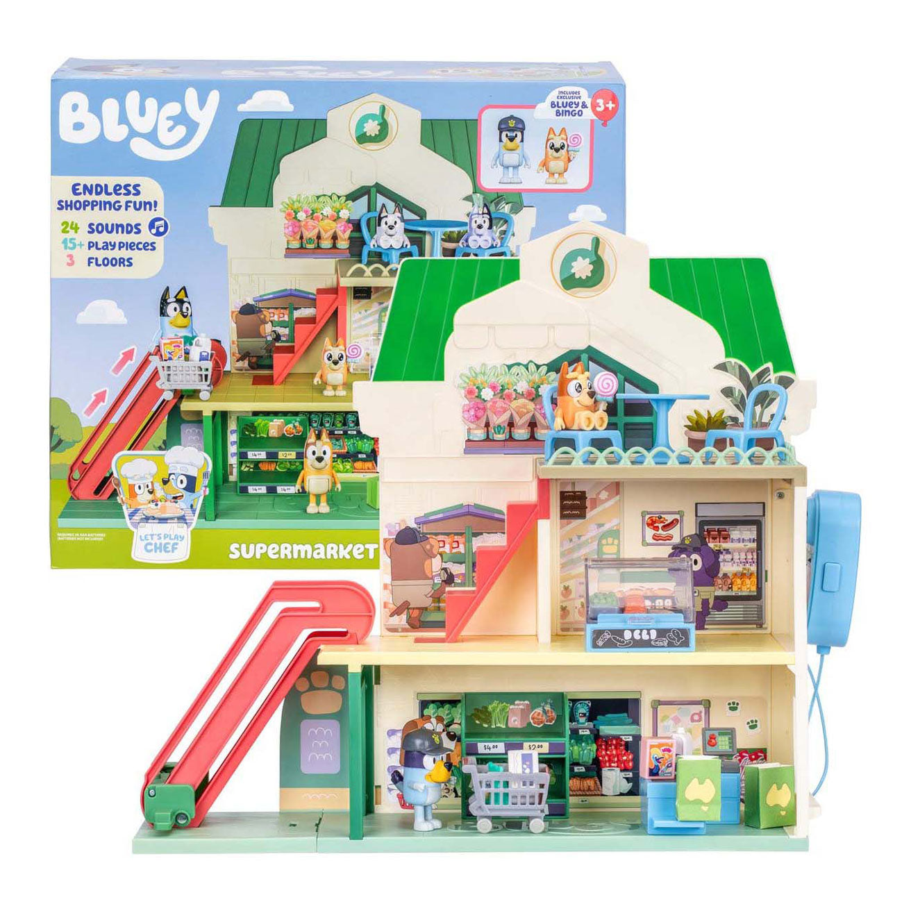 Spectron Bluey lässt uns Koch spielen – Supermarkt-Spielset