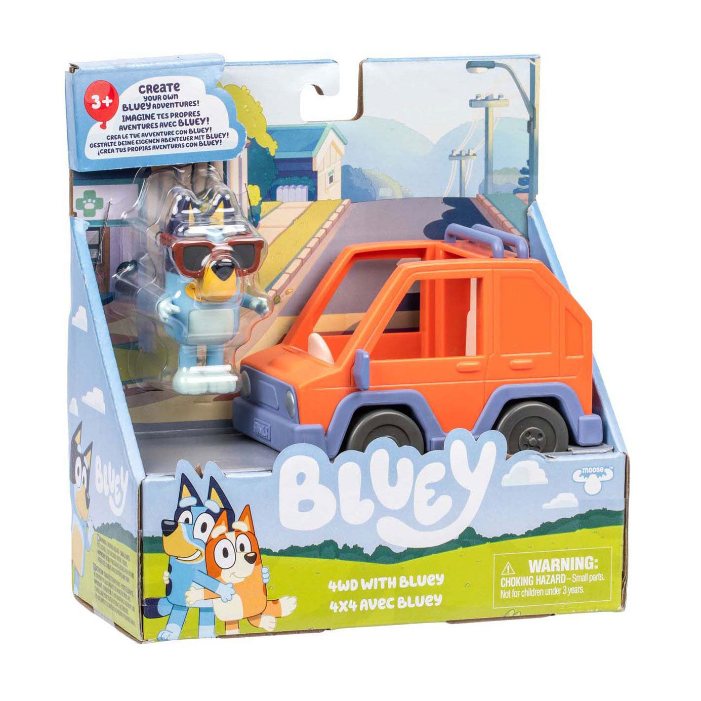 Bluey Auto 4x4 einschließlich Bluey -Figur