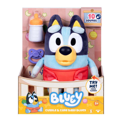 Bluey Pluche interaktive Umarmung und kümmerte sich um Baby