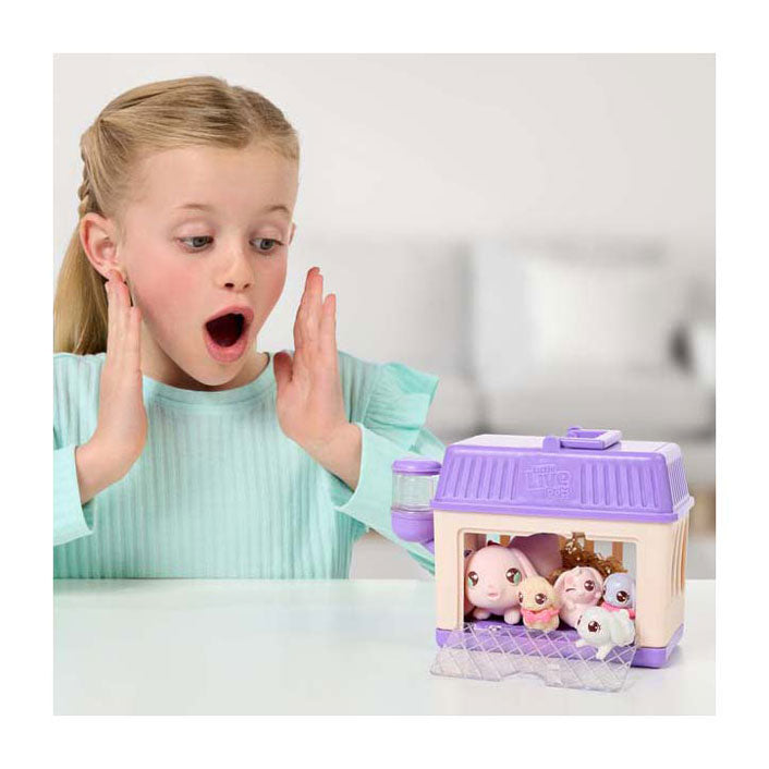 Mini Mama Überraschung Kaninchen Rose kleine lebende Haustiere