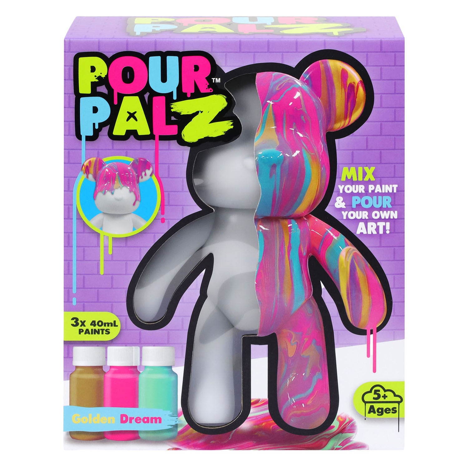 Spectron pour palz Golden Dream Bierausgieß-Farbset – inkl. 3 Acrylfarben