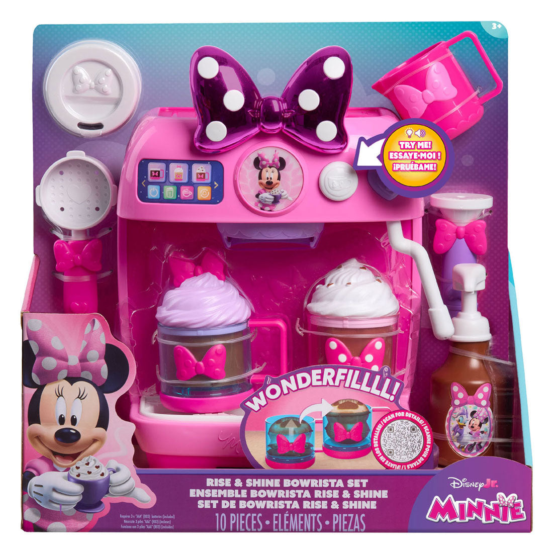 Spectron Disney Minnie Mouse Kaffeemaschinen-Set mit Lichtsound – 10-teilig.