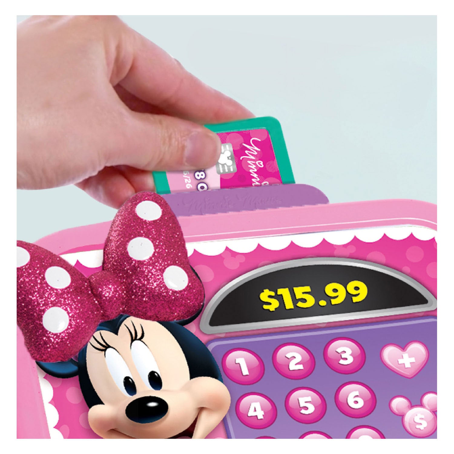 Spectron Minnie Bowtique Spielzeugkasse mit Sound – 10 Stück.