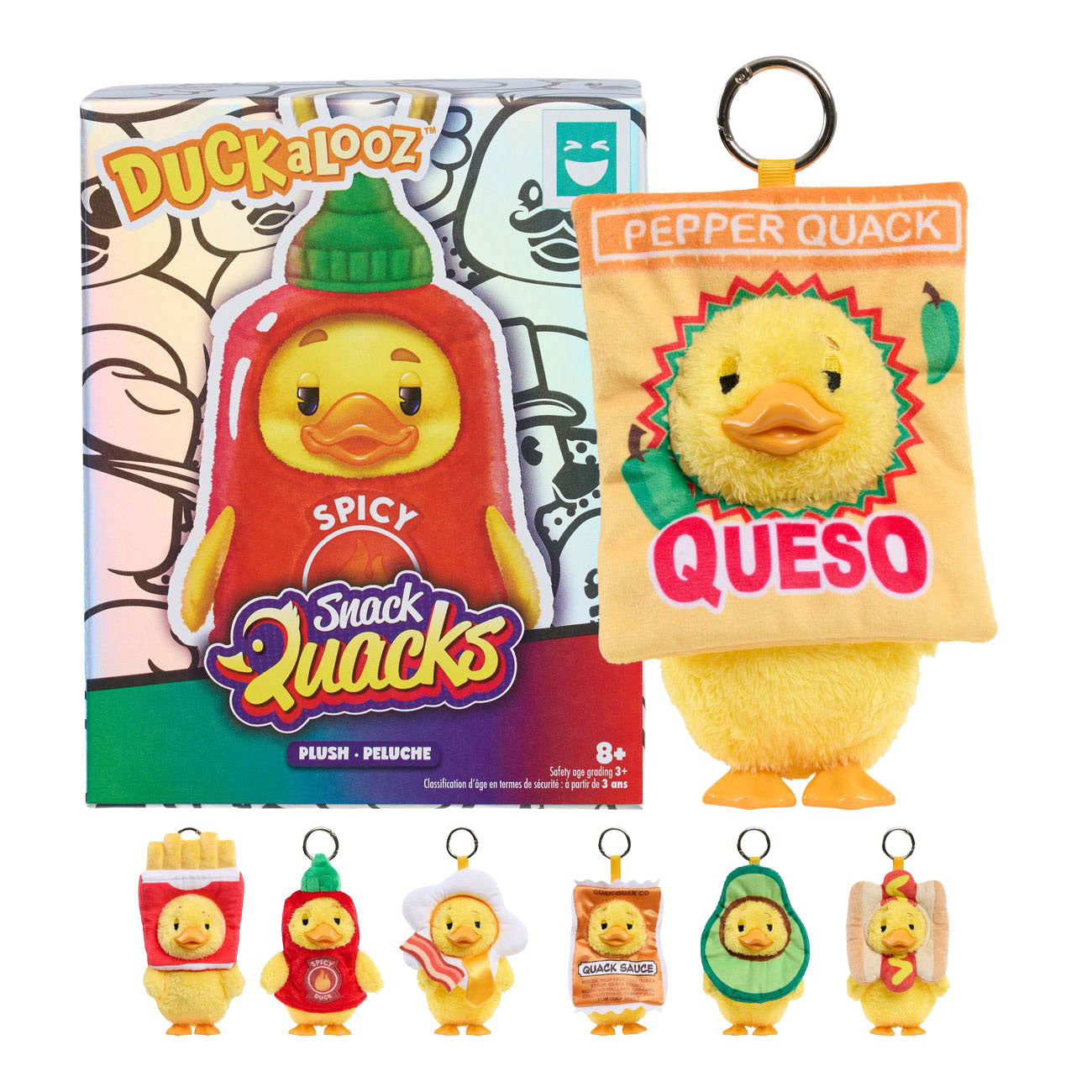Spectron Happy Haul Duckalooz Snack-Quack-Plüsch-Schlüsselanhänger