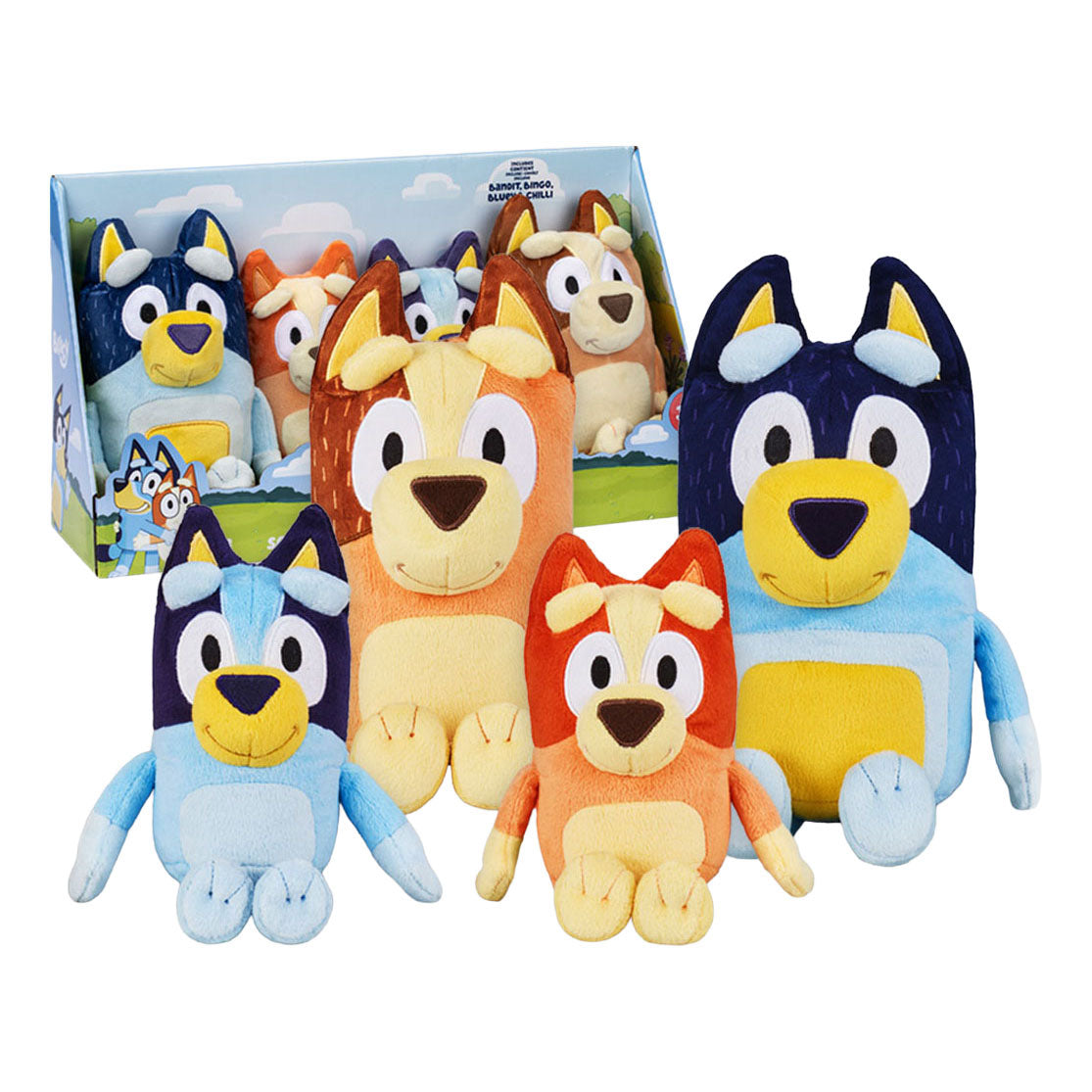 Spectron Bluey Plüsch-Kuscheltiere-Set - 4-tlg.