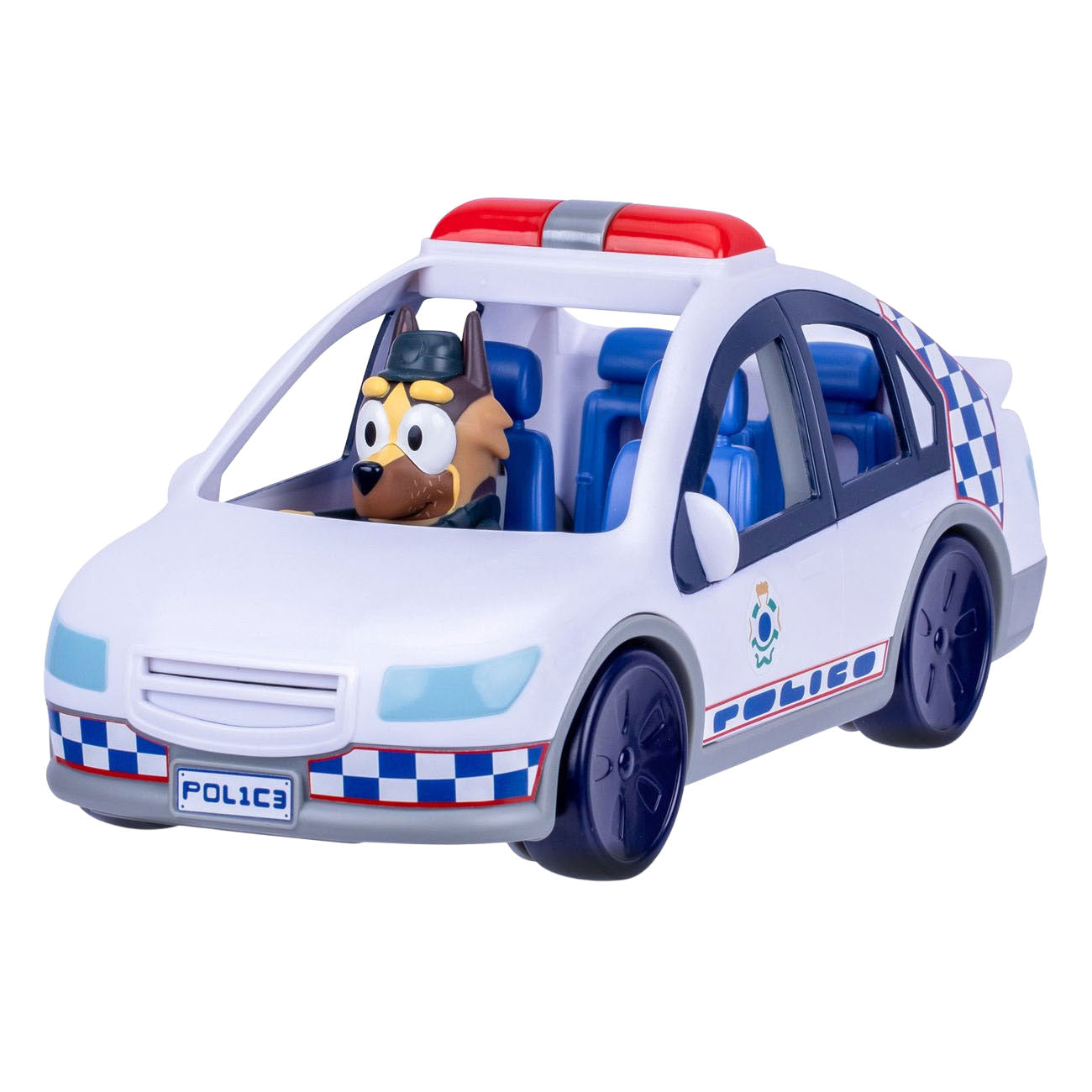 Blaues Spectron-Polizeiauto mit Lichtgeräusch