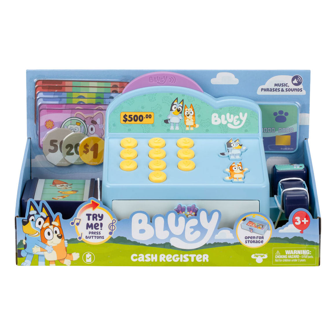 Blaue Spielzeugkasse von Moose Toys