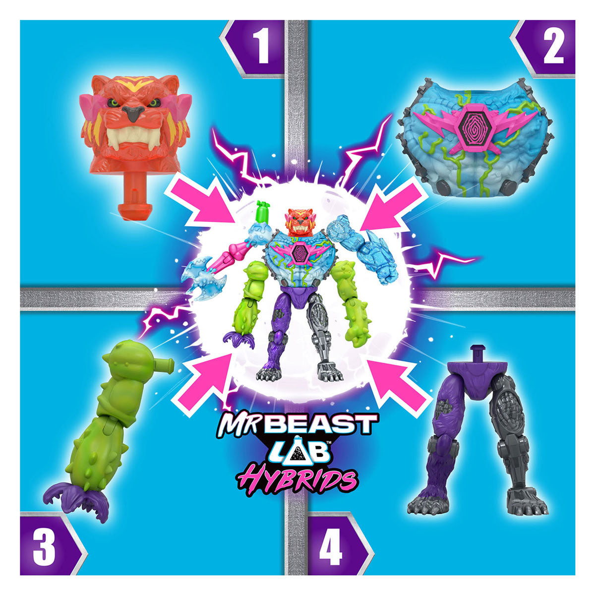 Spectron Mrbeast Lab Hyper Fusion Hybrid Lab Actionfiguren