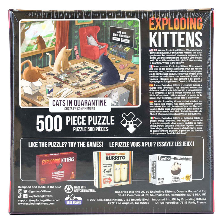 Asmodee explodierendes Kätzchen-Puzzle, 500 Teile.