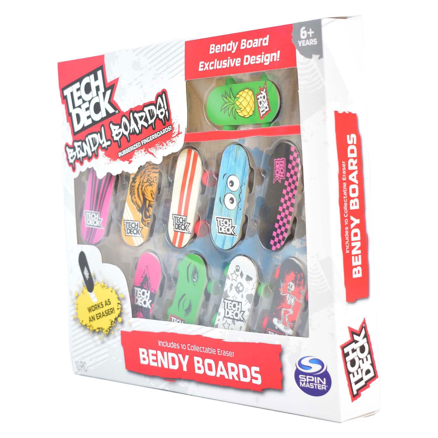 Spin Master Tech Deck Bendy Finger Skateboards, 10-Pack