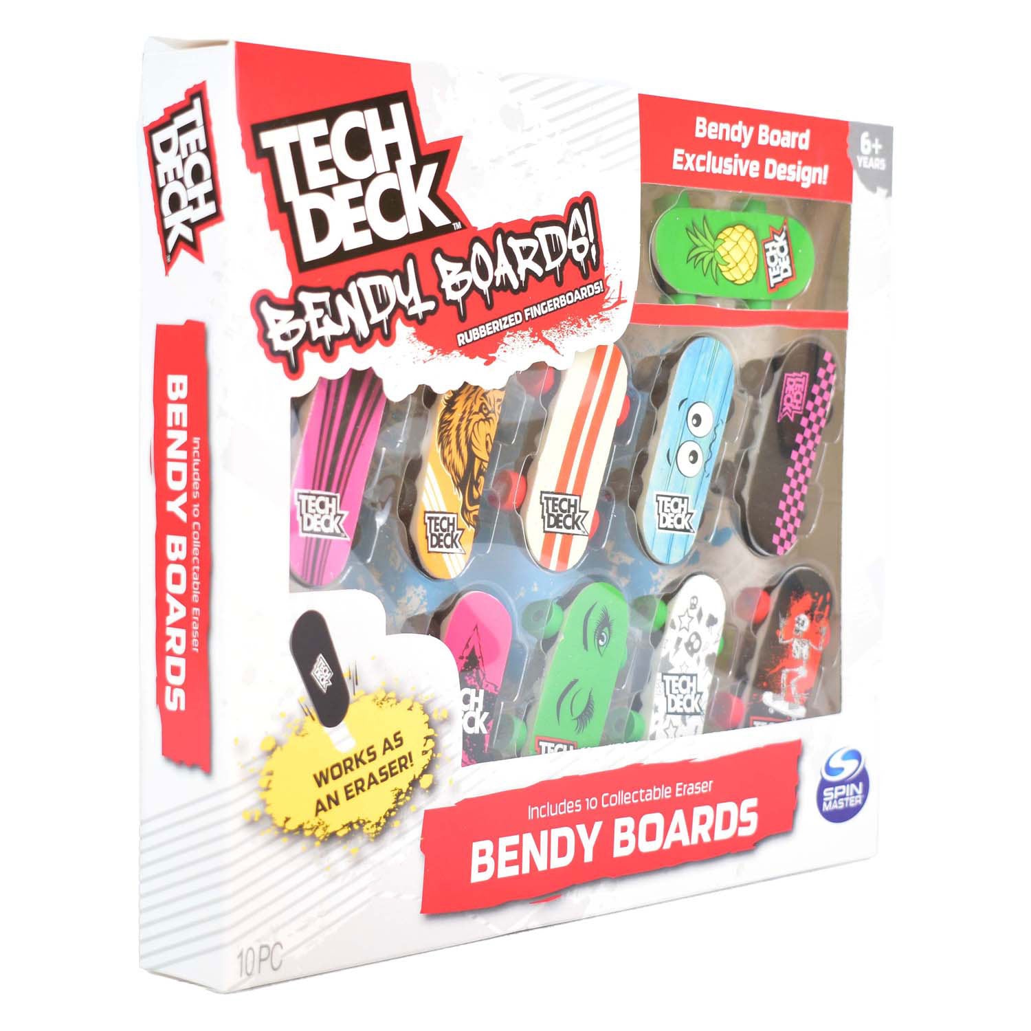 Spin Master Tech Deck Bendy Finger Skateboards, 10-Pack