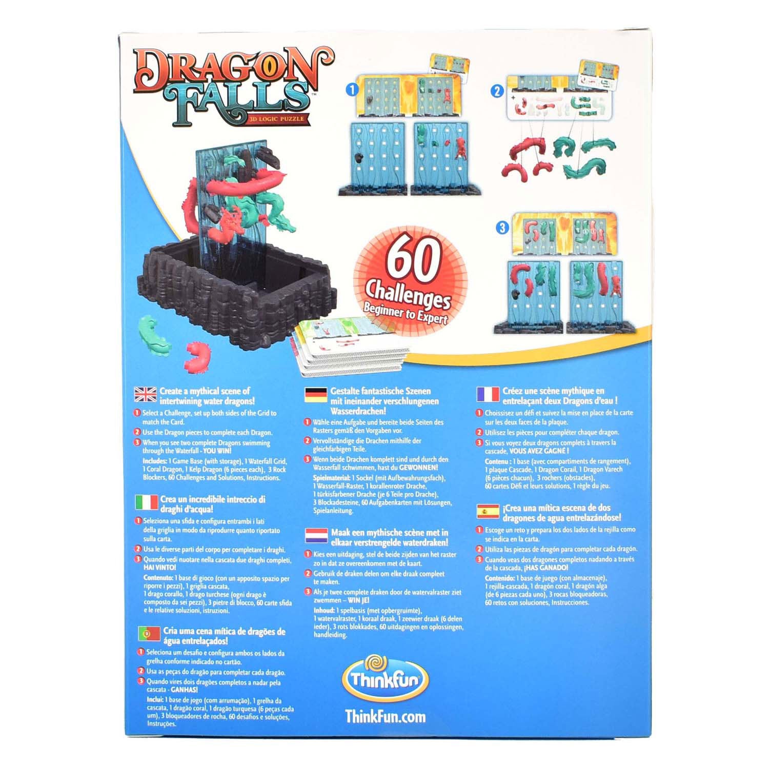 Thinkfun Drache fällt 3D-Denkpuzzle, 60 Herausforderungen