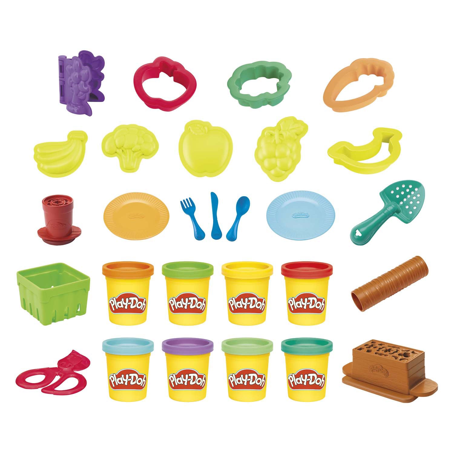 Play-Doh-Gartenspielset mit 8 Tontöpfen – 20 Teile.