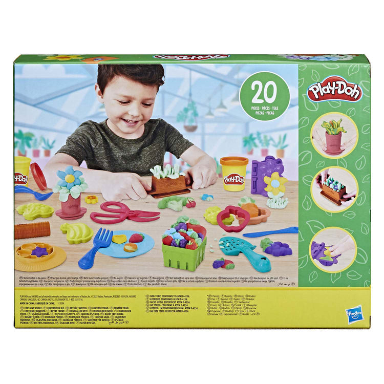 Play-Doh-Gartenspielset mit 8 Tontöpfen – 20 Teile.