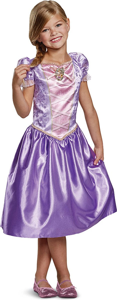 Verkleidung Disney Princess – Tangled, Rapunzel-Kleid klassisch, Größe M (7–8 Jahre), Mädchen