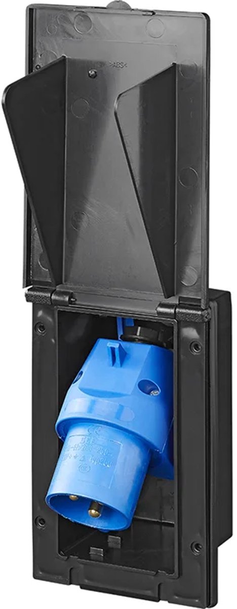Proplus rechteckiger Wandanschlusskasten – 160 x 100 mm – 16 A – IP44 – 230 V – 3-polig – schwarz