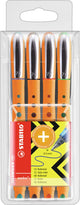 Stabilo Worker - Tintenroller - mittel 0,5 mm - Etui mit 4 Farben