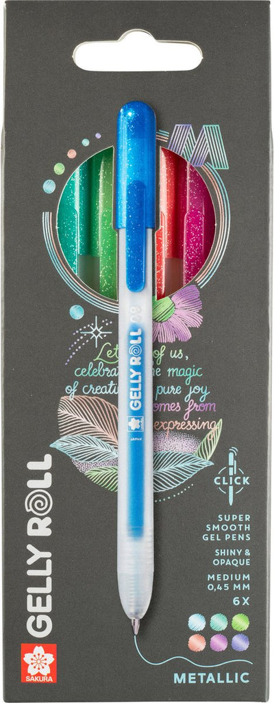 Sakura • Gelly Roll einziehbares Metallic-Set 6-tlg