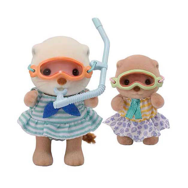 Epoche Sylvanische Familien Zeeotter Spritzer Schnorchel Set